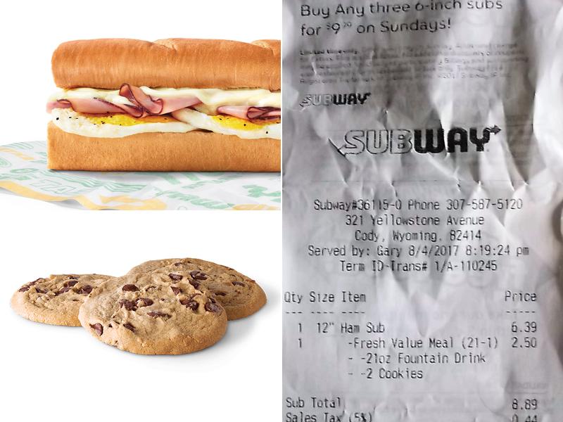 Subway Menu