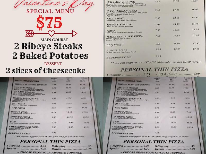 Village Pizza Menu