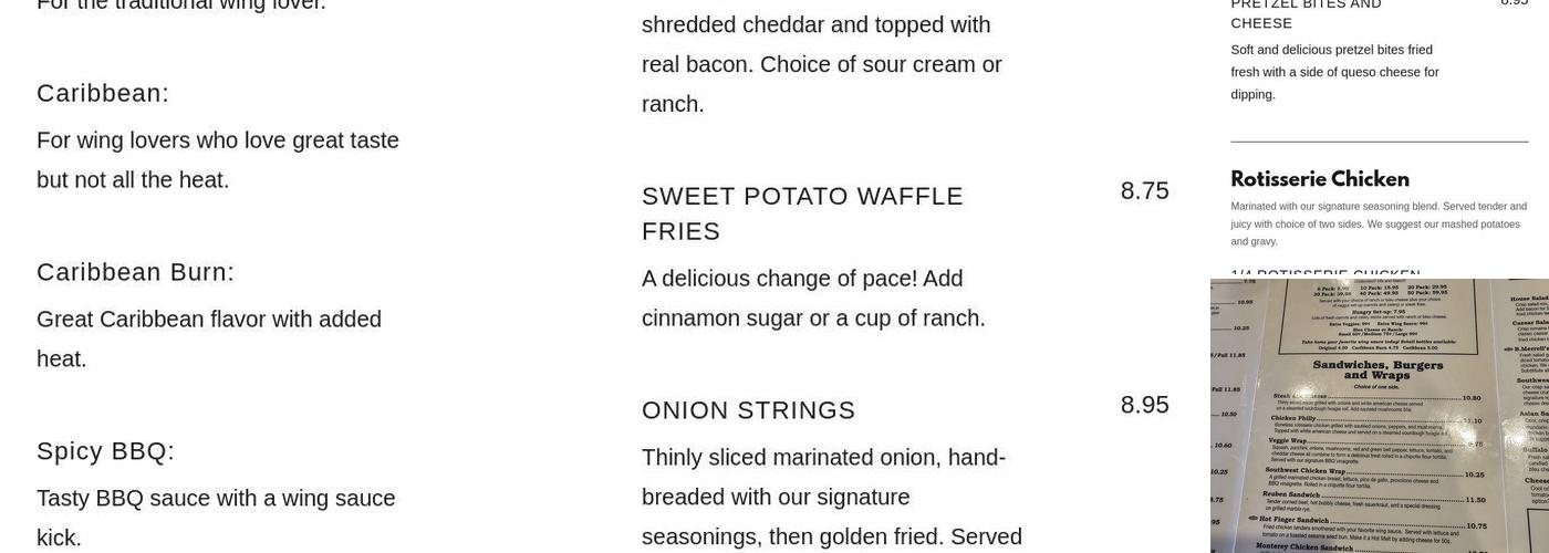 B.Merrell's Menu