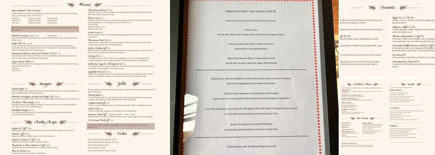 The Hanging Gate Menu