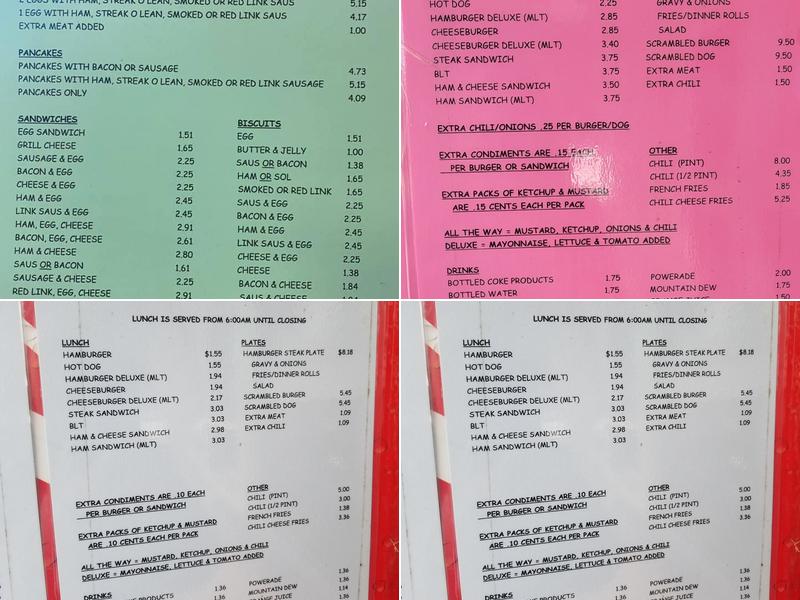 Daniel's Drive Inn Menu