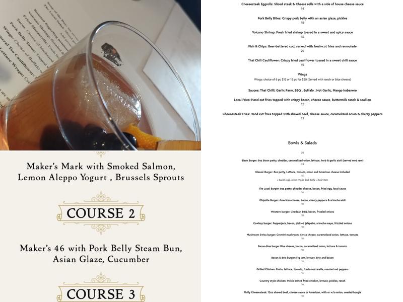 The Local Eatery and Pub Menu