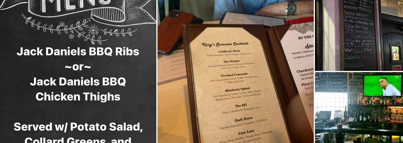 Kings Corner Menu