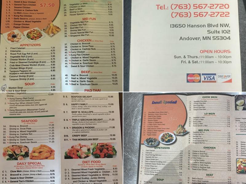 Joy Kitchen Menu