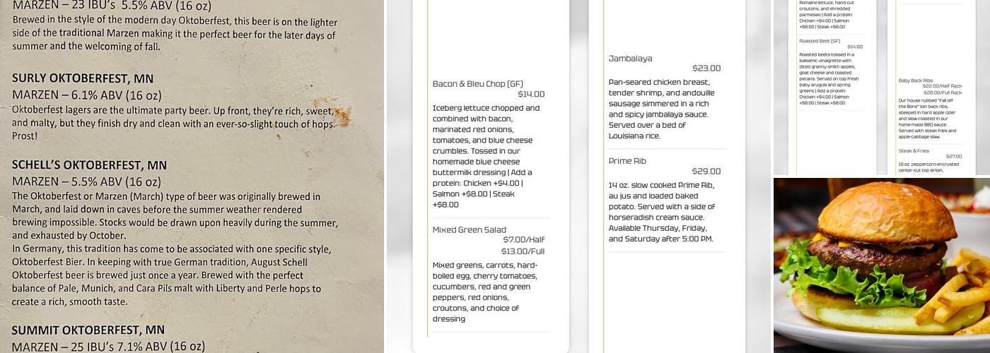 Pub 42 Menu