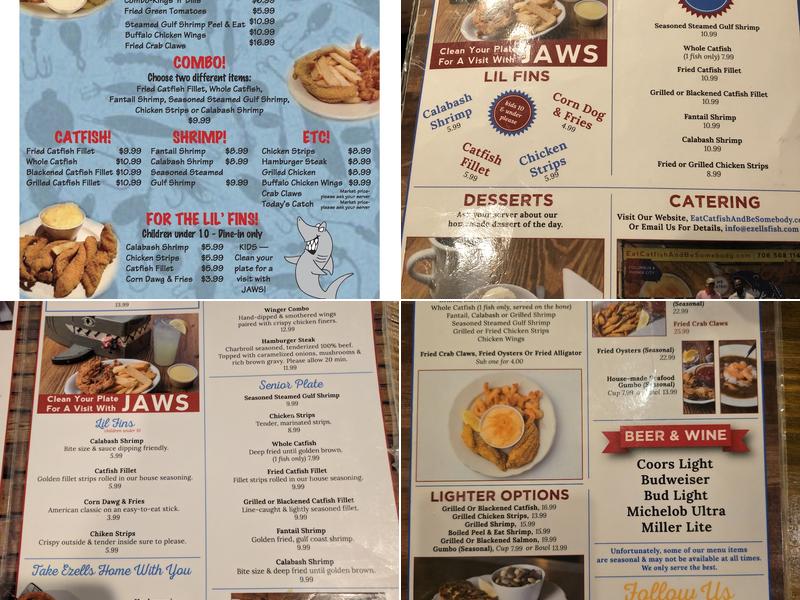 Ezell's Catfish Menu