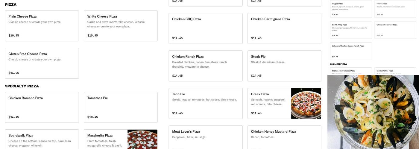 Pasta On Time Menu