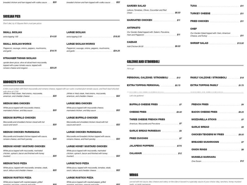 Rocco's Pizza & Italian Restaurant Menu