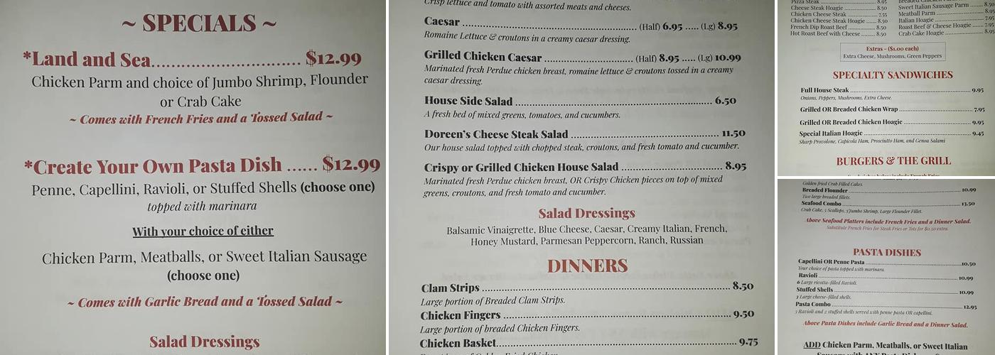 Apollo Pizza Bar & Restaurant Menu