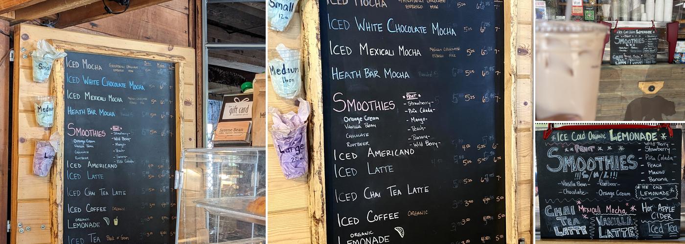 The Serene Bean Menu