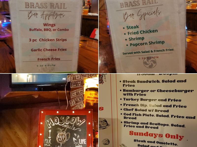 Brass Rail Menu