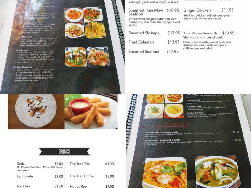 Nuch's Thai Food Menu