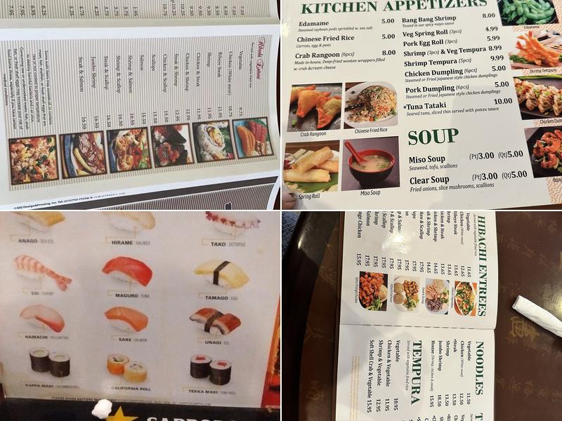 Tokyo Japanese Cuisine Menu