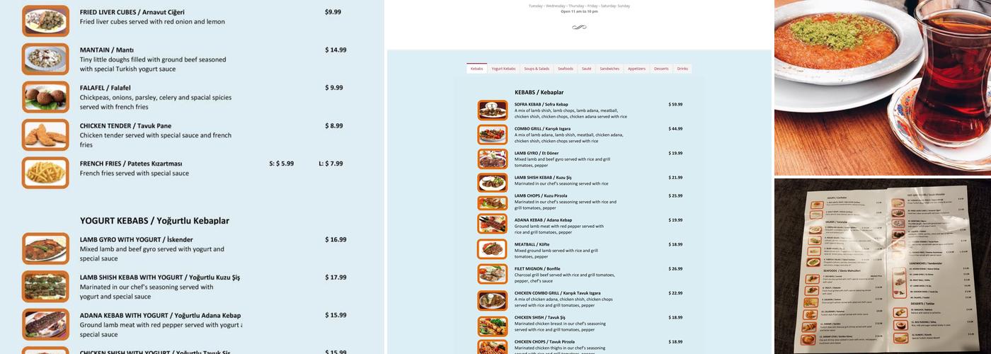 Sofra Mediterranean Restaurant Menu