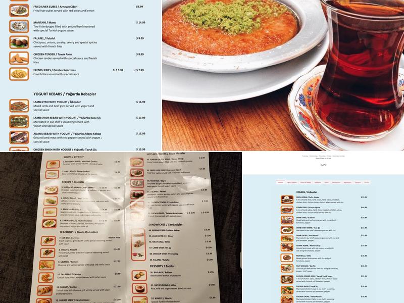 Sofra Mediterranean Restaurant Menu