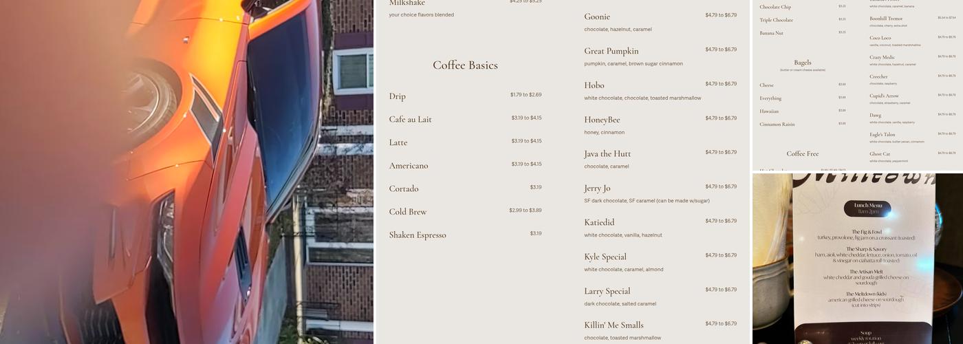 Milltown Java Menu
