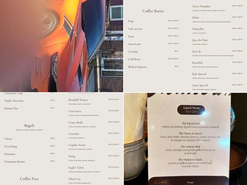 Milltown Java Menu