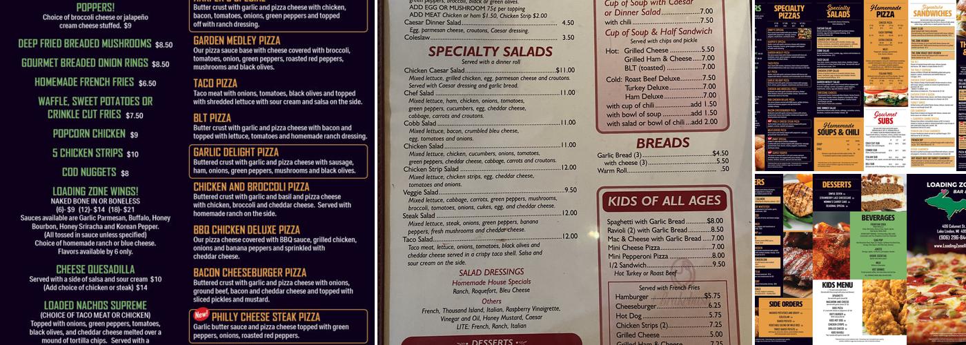 Loading Zone II Menu