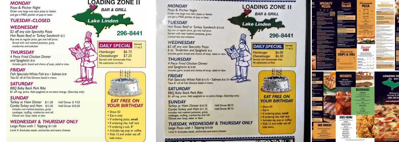 Loading Zone II Menu