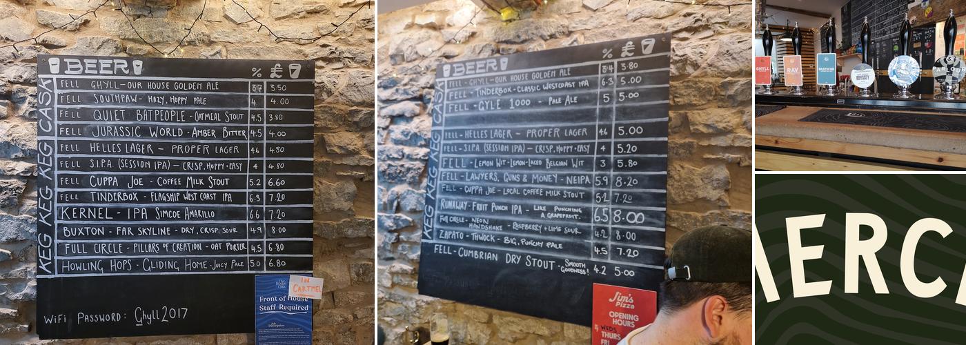 Fell Bar Kendal Menu