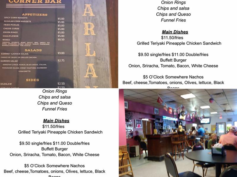 Corner Bar Menu
