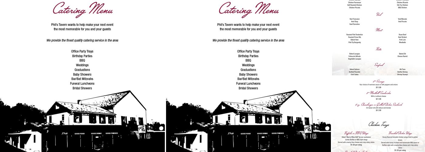 The Phil's Tavern Menu