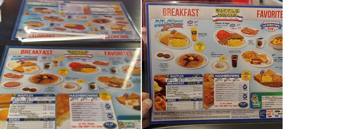 Waffle House Menu