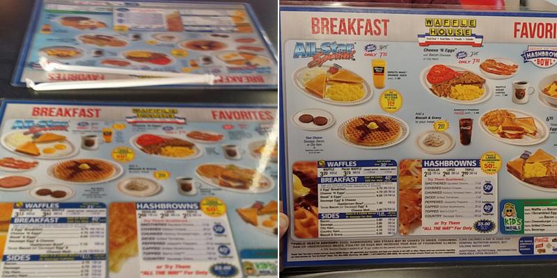 Waffle House Menu