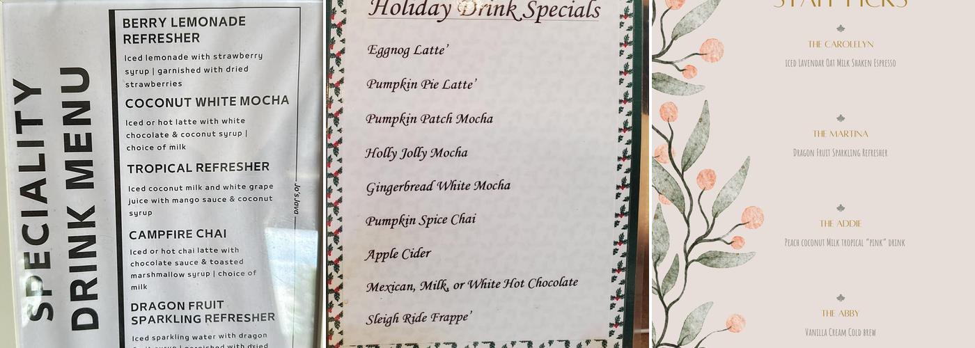 Jo's Java Menu