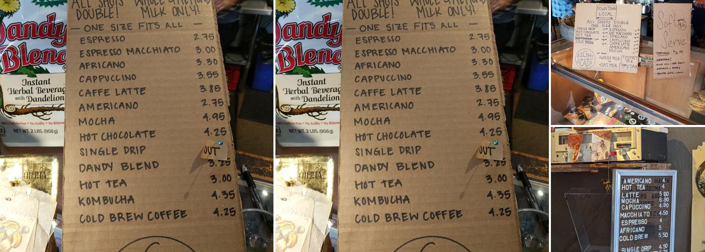 Downtown Local Menu