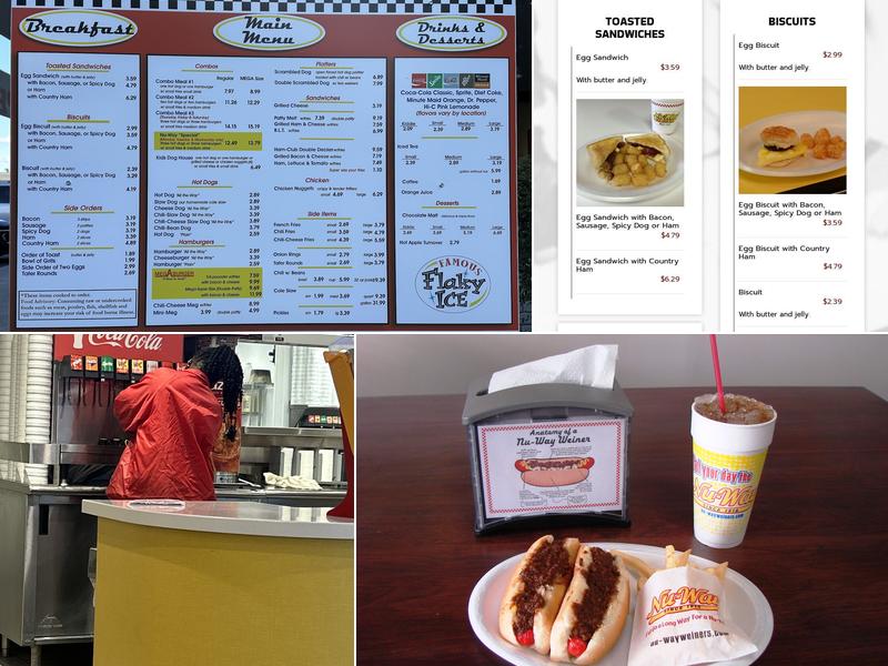 Nu-Way Weiners Menu