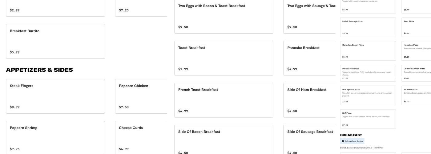 M & K's Pizza Hub Menu