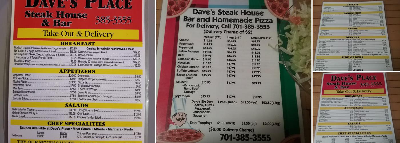 South of the Border Menu