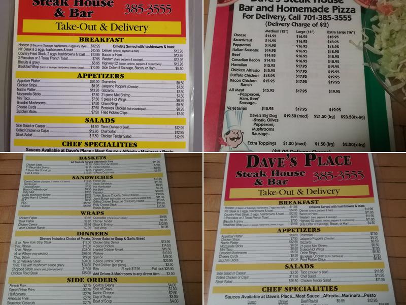 South of the Border Menu