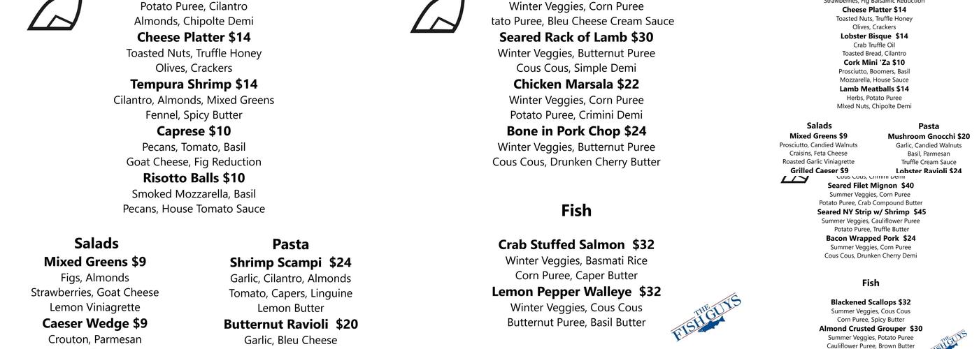 Cork Menu