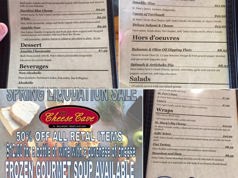 The Cheese Cave Menu