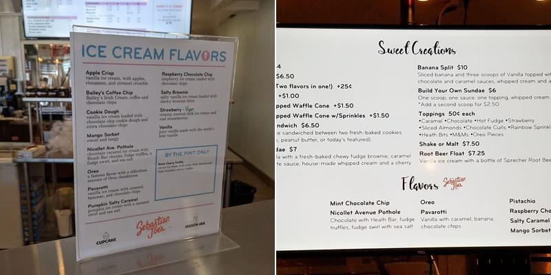 Cupcake Bakery Menu