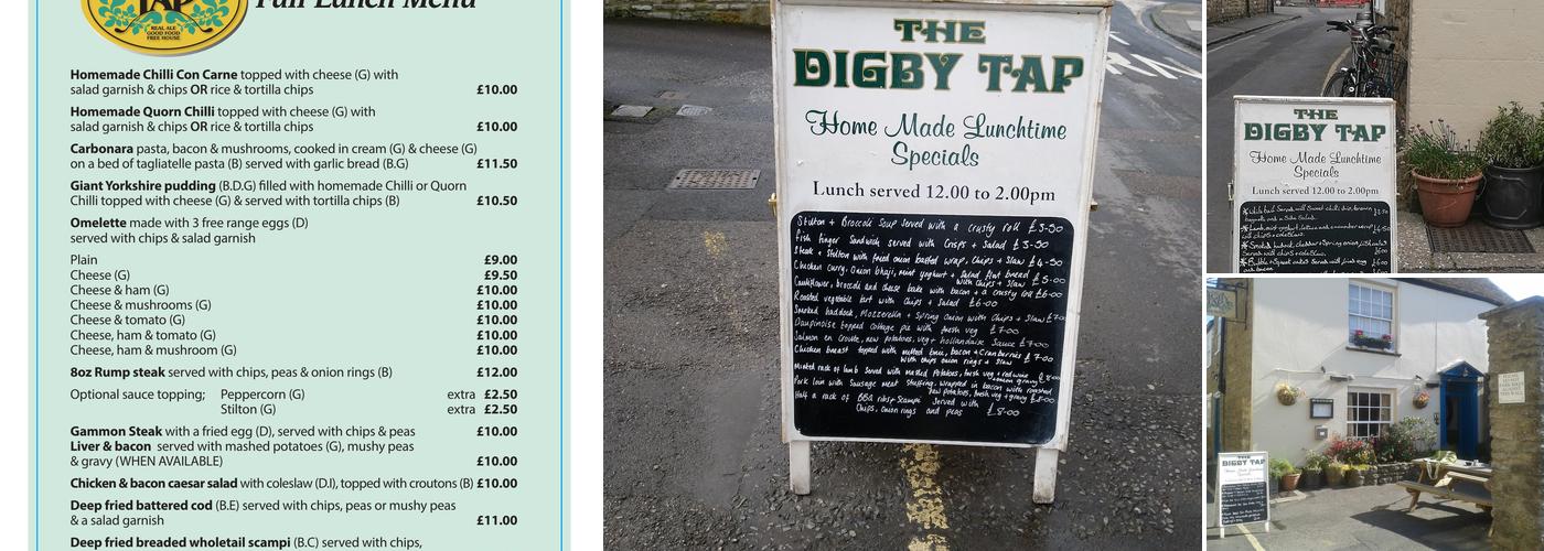 The Digby Tap Menu