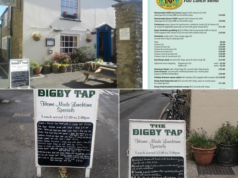 The Digby Tap Menu