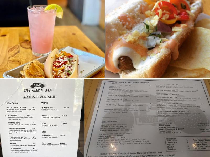Cafe Racer Kitchen Menu