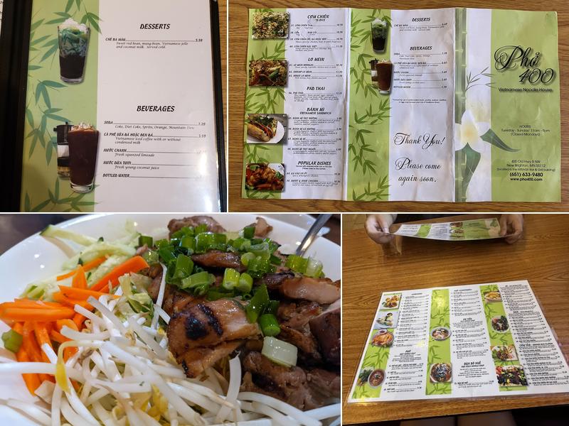 Pho 400 Menu