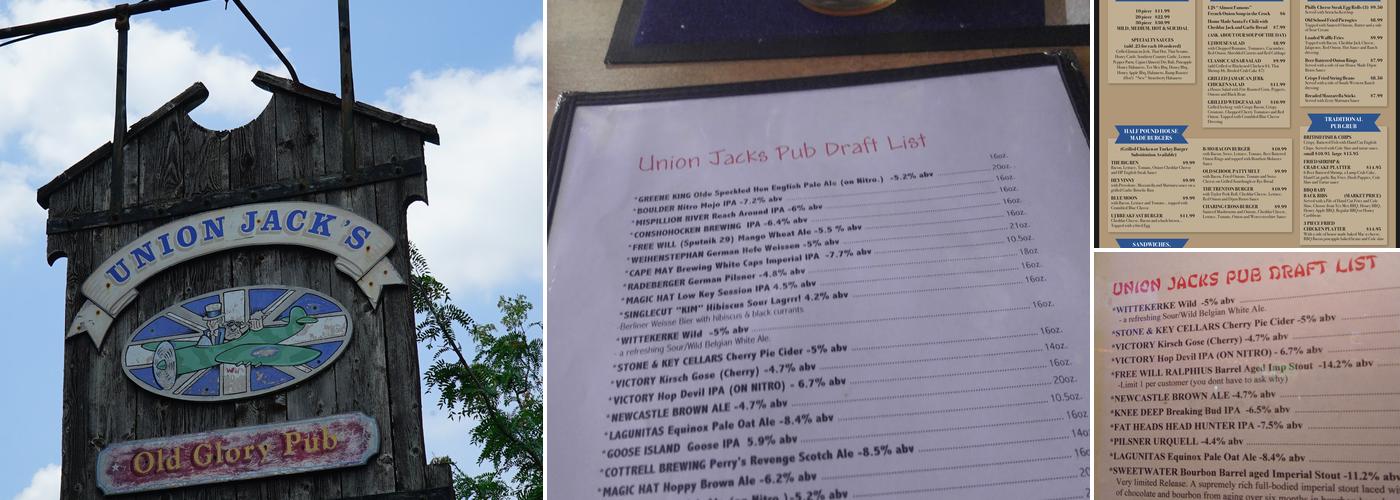 Union Jack's Olde Glory Pub Menu