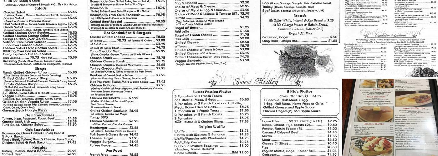Mt Airy Breakfast & Lunch Menu