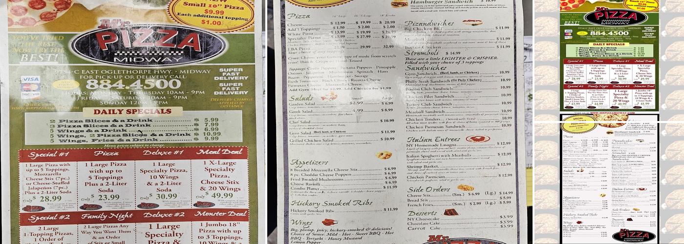 MR PIZZA MIDWAY Menu