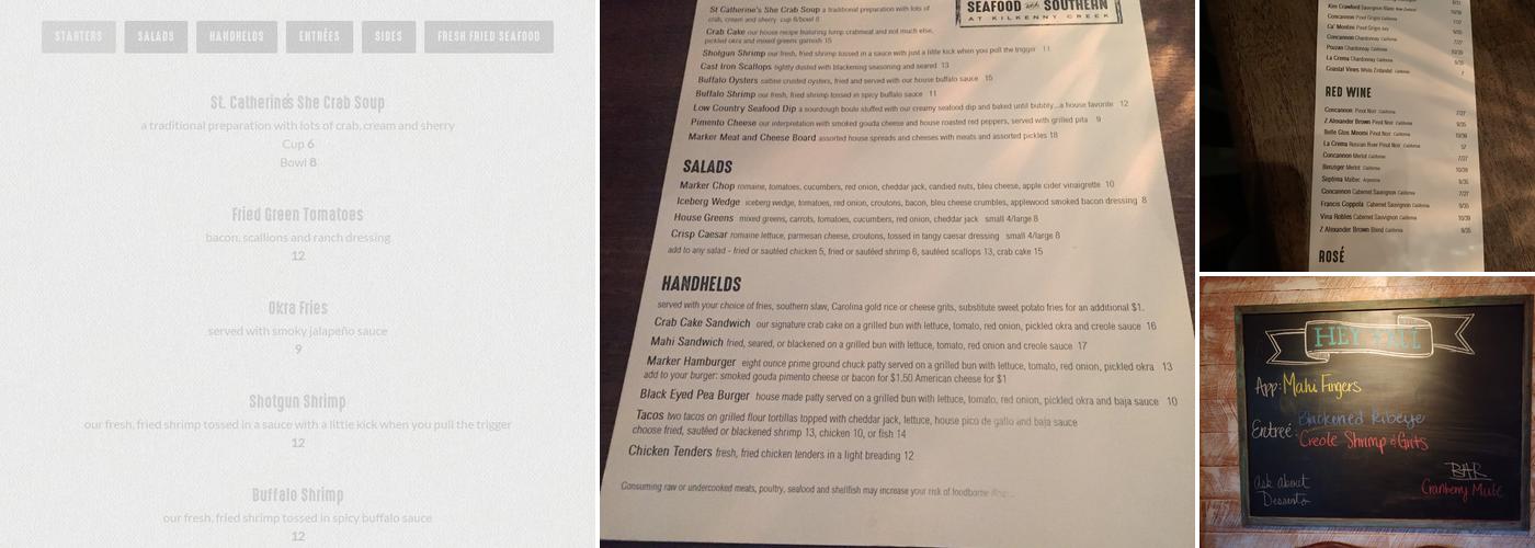 Marker 107 Menu