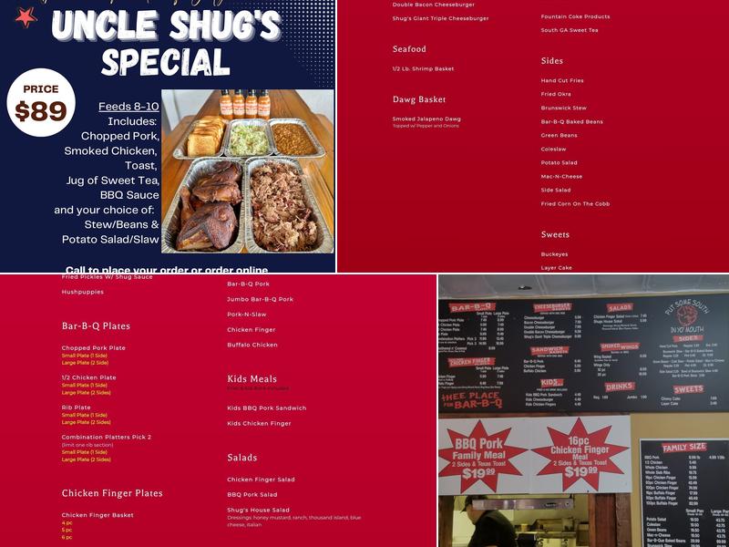 Uncle Shug’s Bar-B-Q Place Menu