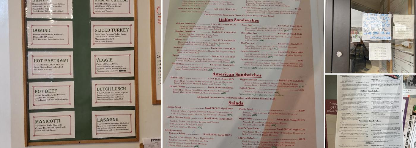 Mollica's Italian Market and Deli Menu
