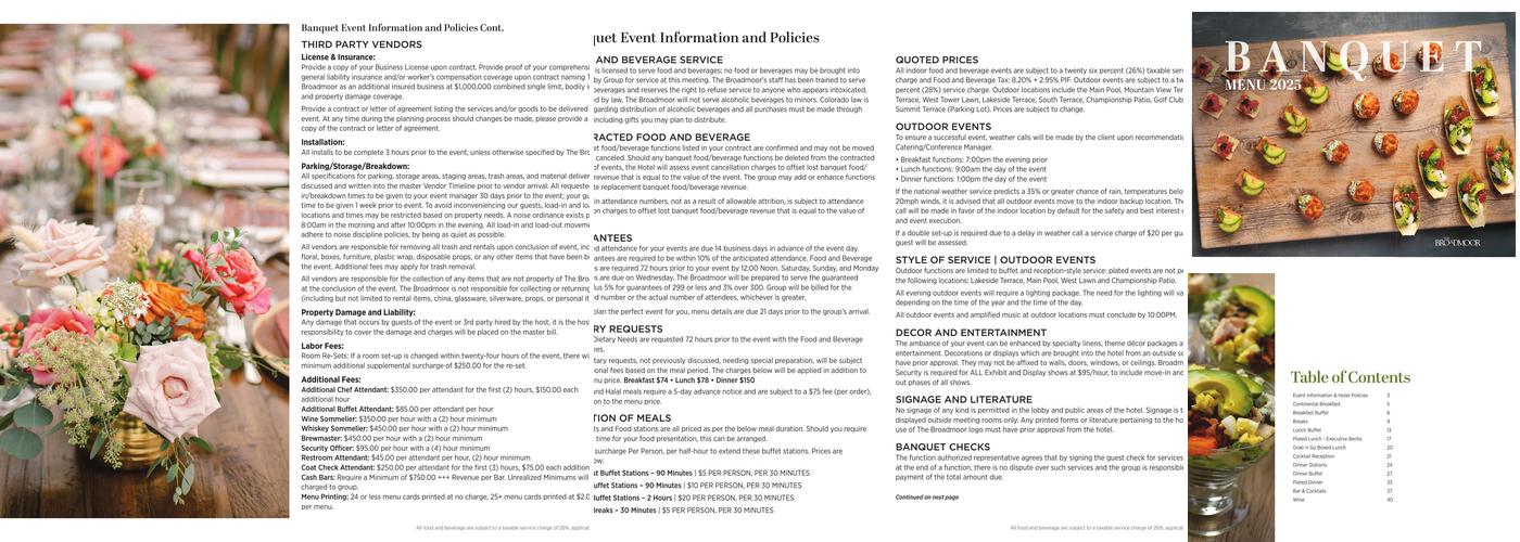 Natural Epicurean Menu