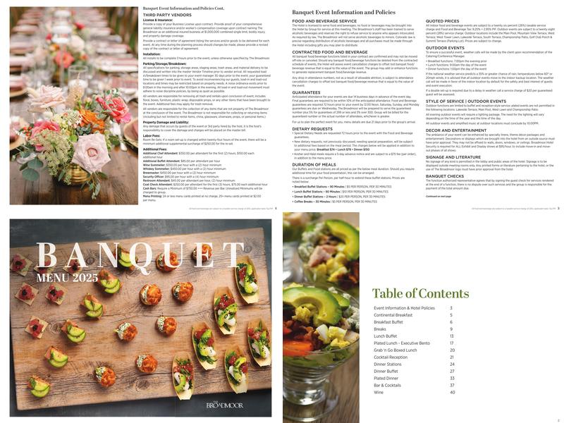 Natural Epicurean Menu