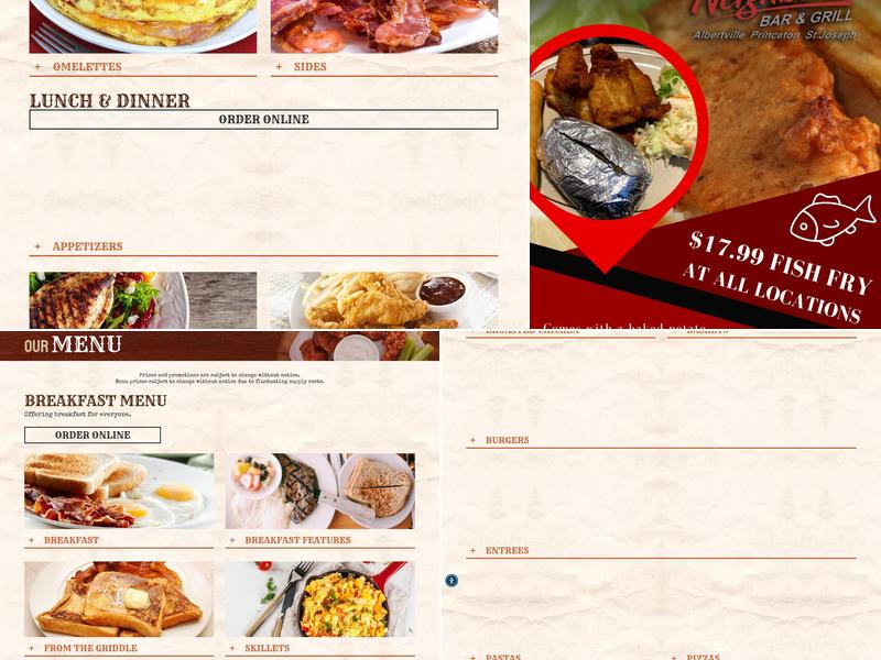 Neighbors Eatery and Saloon Menu